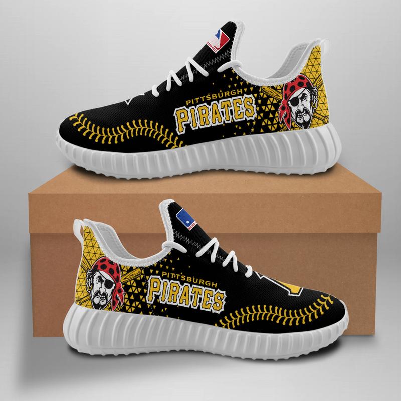 Women's Pittsburgh Pirates Mesh Knit Sneakers/Shoes 002